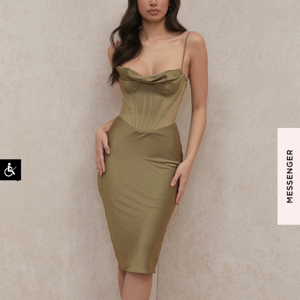 “House of CB” Myrna Midi Corset Dress